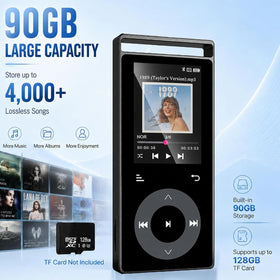 PlayerPure 90G MP3 Player color screen clearly displays menus and album art.