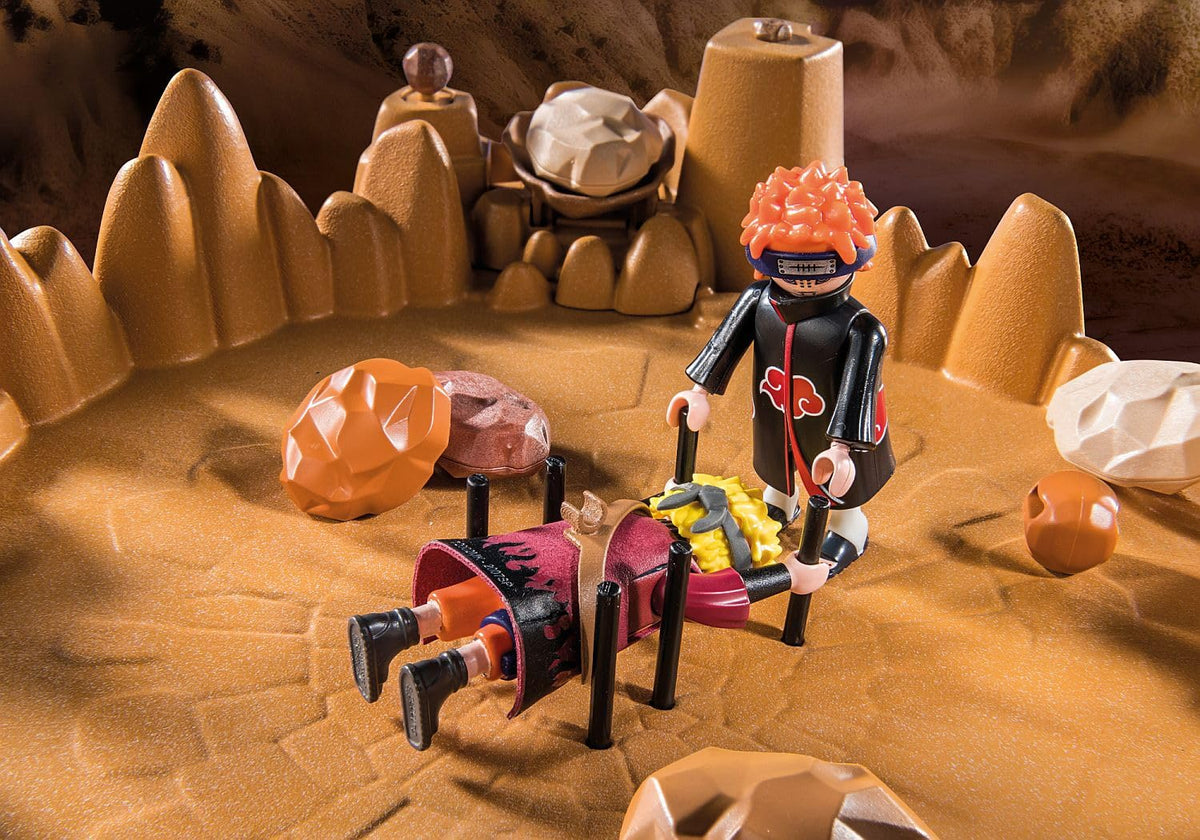 Playmobil Naruto vs Pain packaging shows age and safety details.