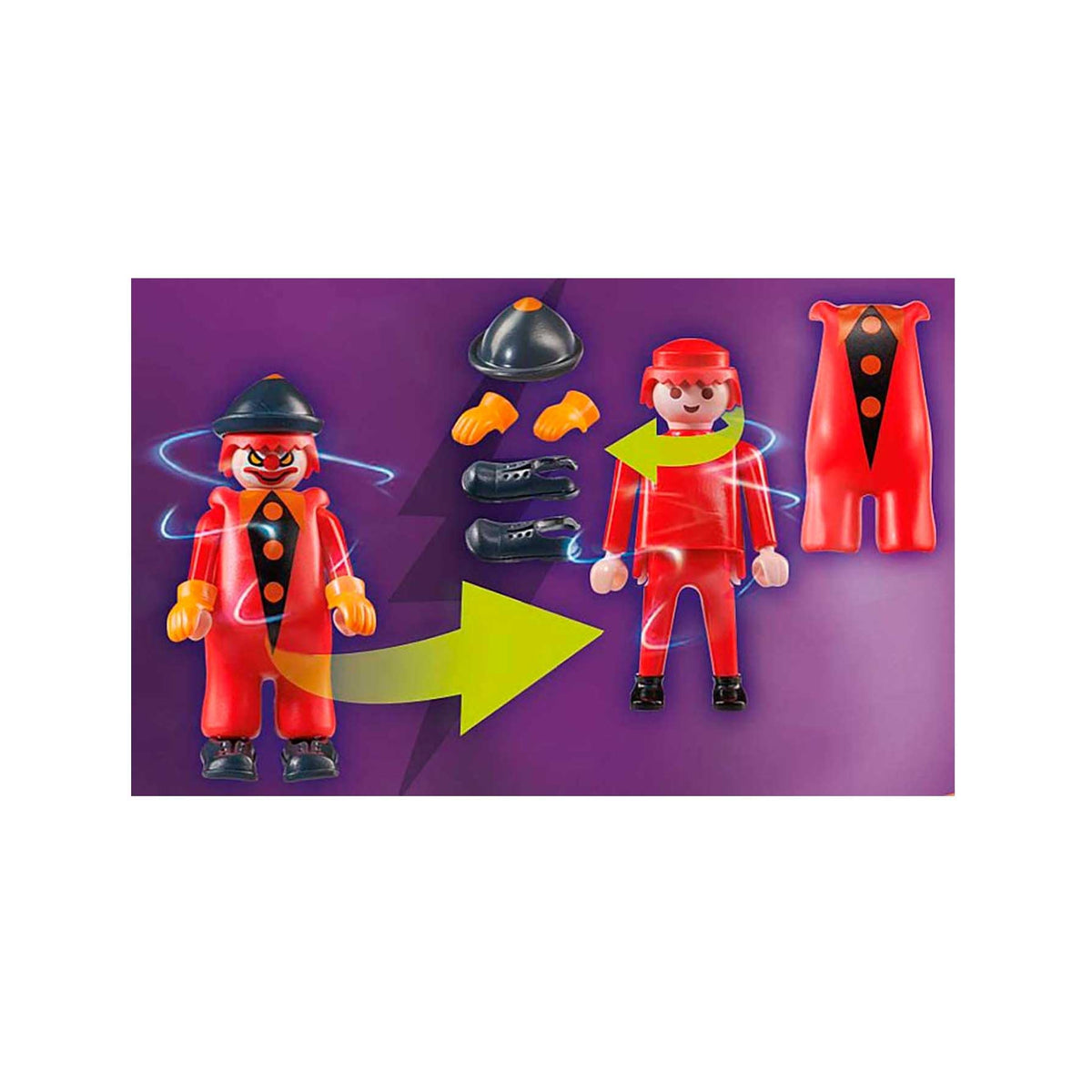 Playmobil Ghost Clown ghost card unmasked for collectible storytelling.