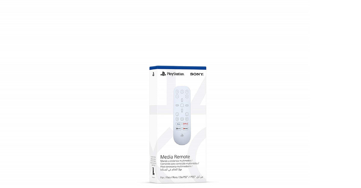 PlayStation PS5 remote front view showing buttons for effortless media control