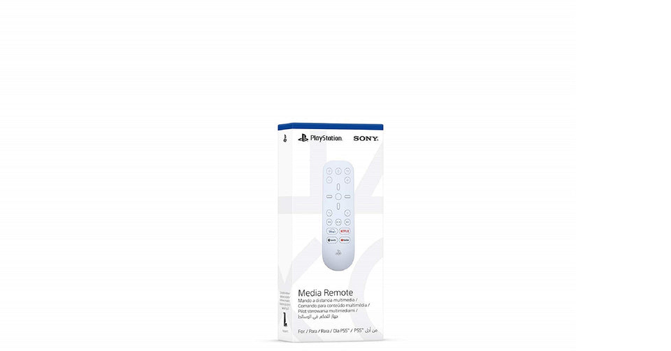 PlayStation PS5 remote front view showing buttons for effortless media control