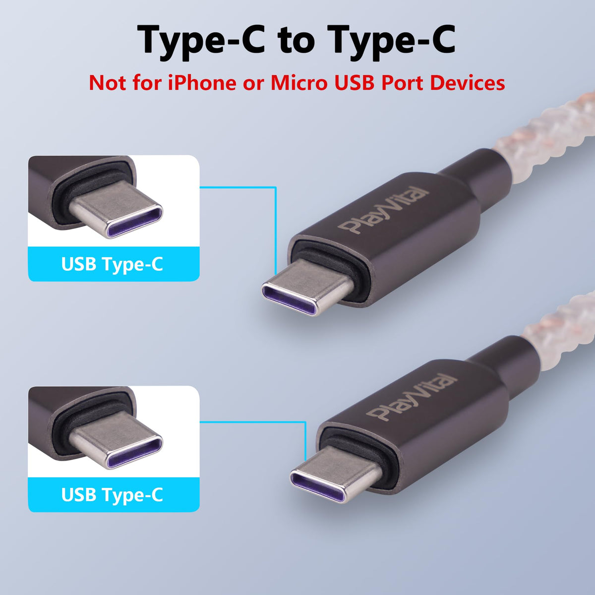 PlayVital gradient LED glow PS5 Edge cable for immersive charging visuals