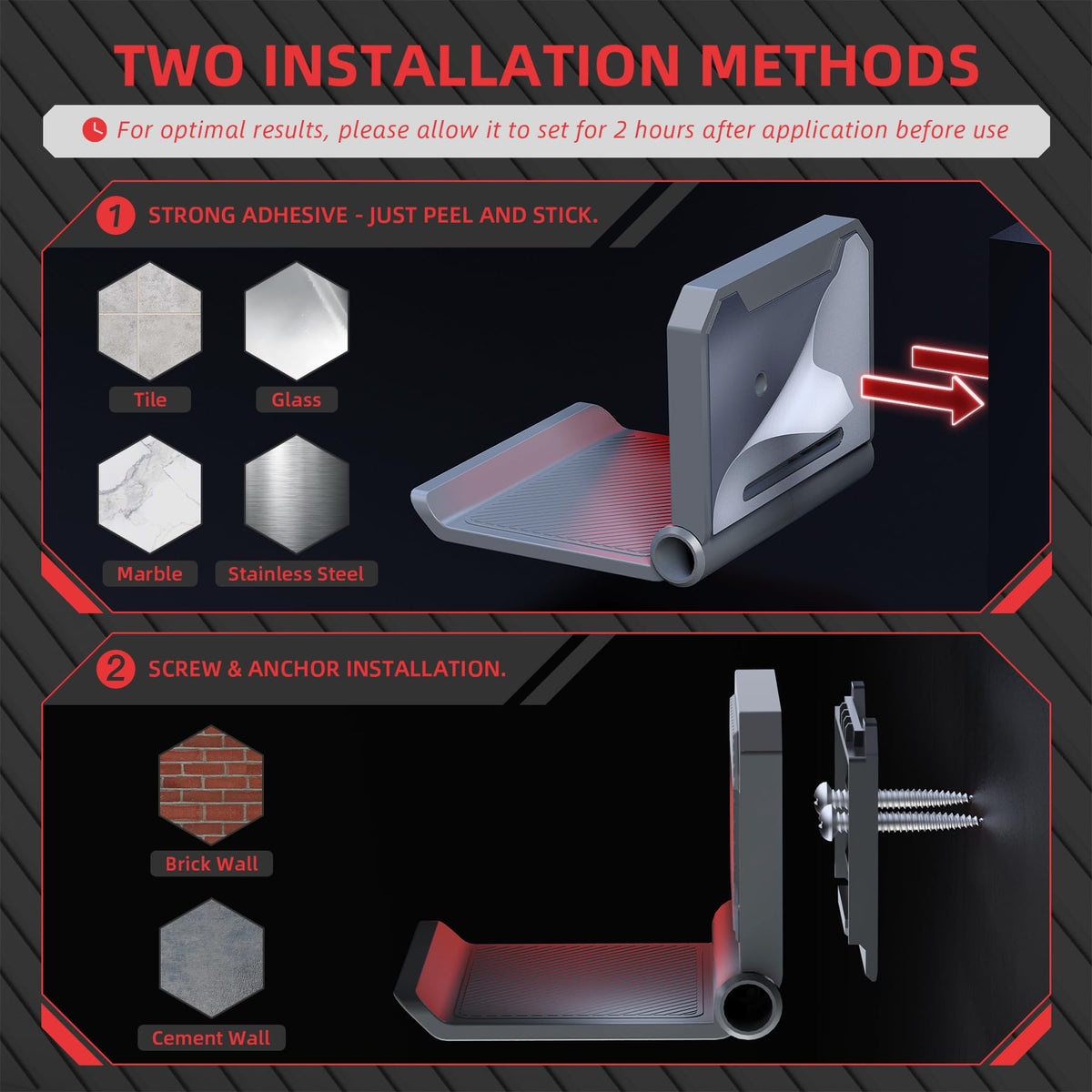 Supports up to 2 kg for heavier controllers and headsets.