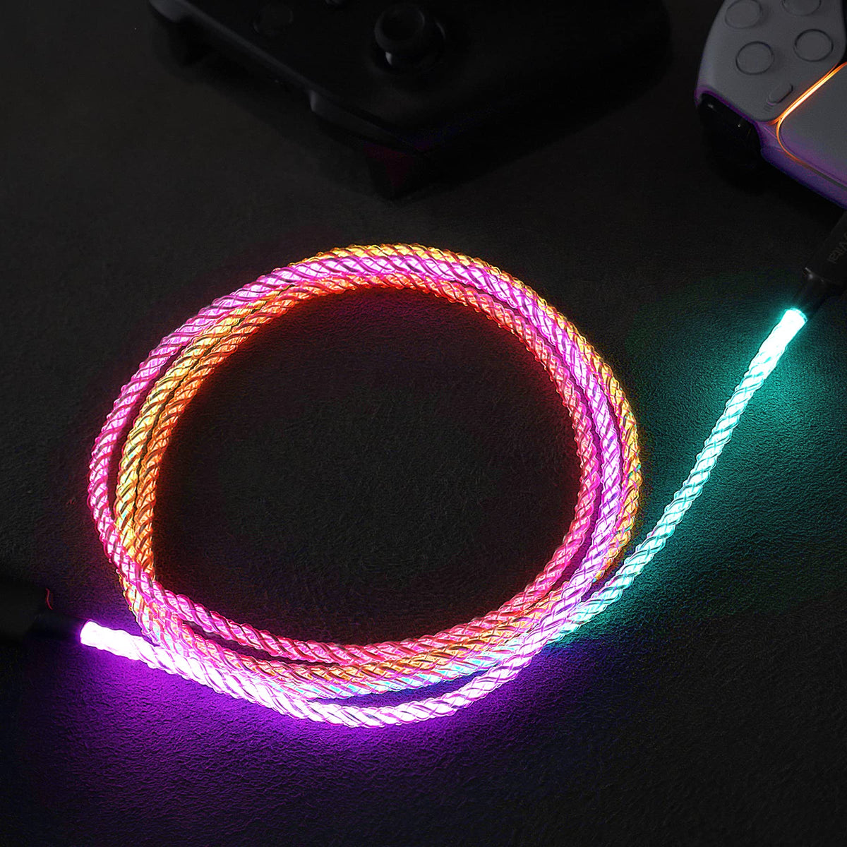 PlayVital flexible USB-C LED cable with reinforced insulation