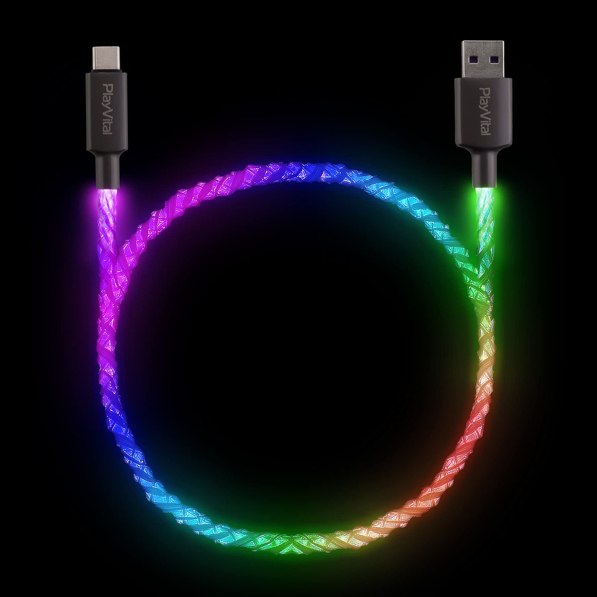 PlayVital USB-C LED cable for Xbox Series X charging and data sync