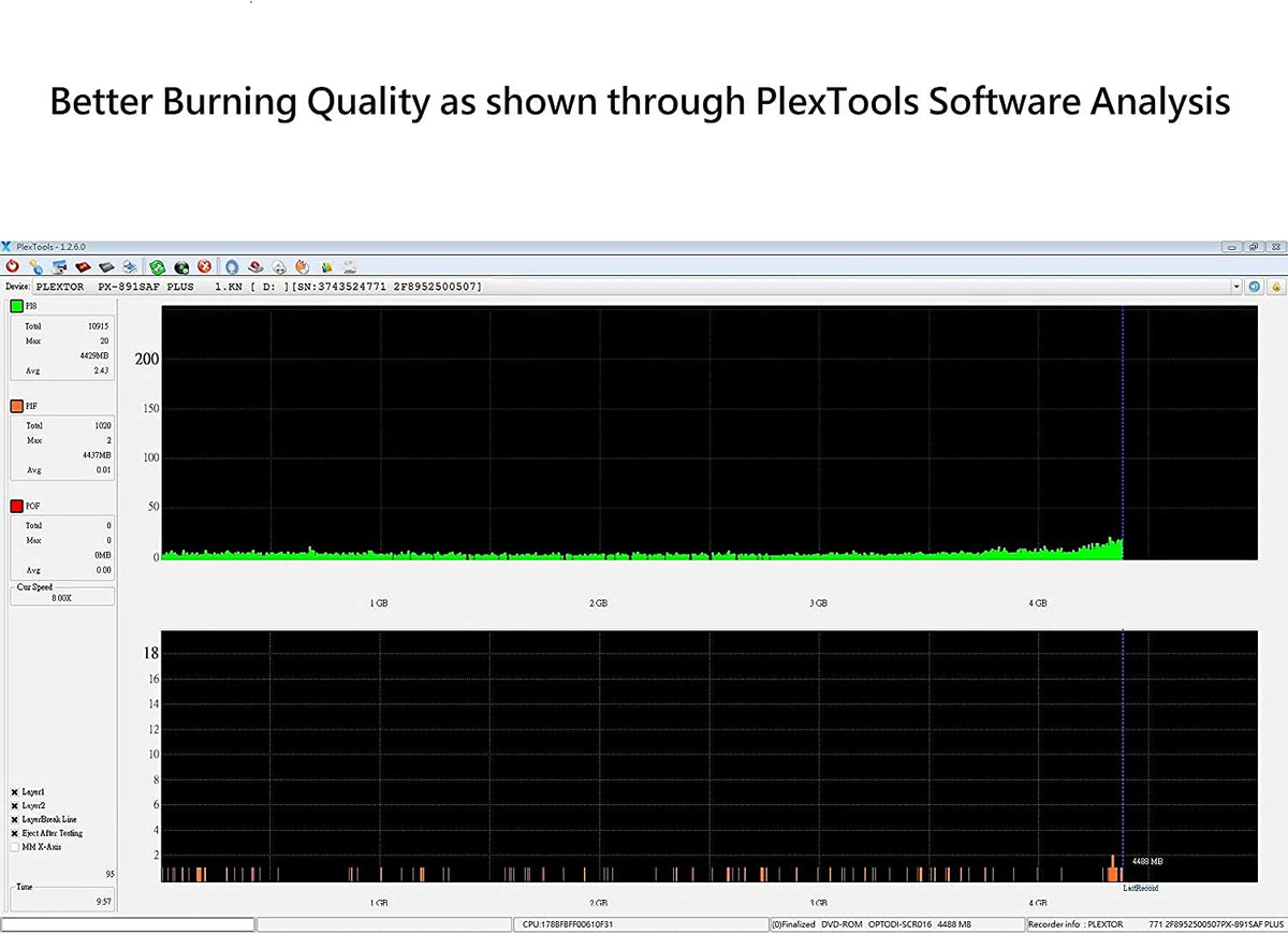 PlexCopier 24x DVD write speed supports quick batch burns.