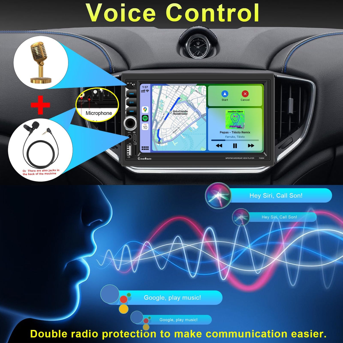 Plixify remote with buttons and steering wheel control for safer use