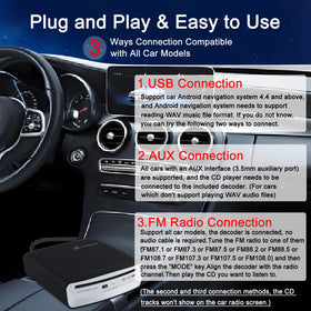 Ploveyy USB and AUX connection enables versatile device compatibility