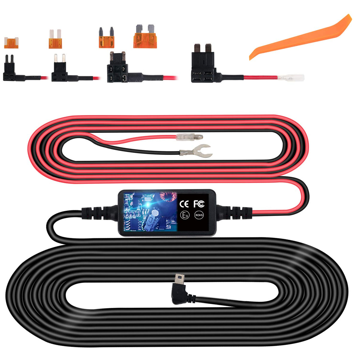 Plozoe dash cam hardwire kit assembly for clean wiring