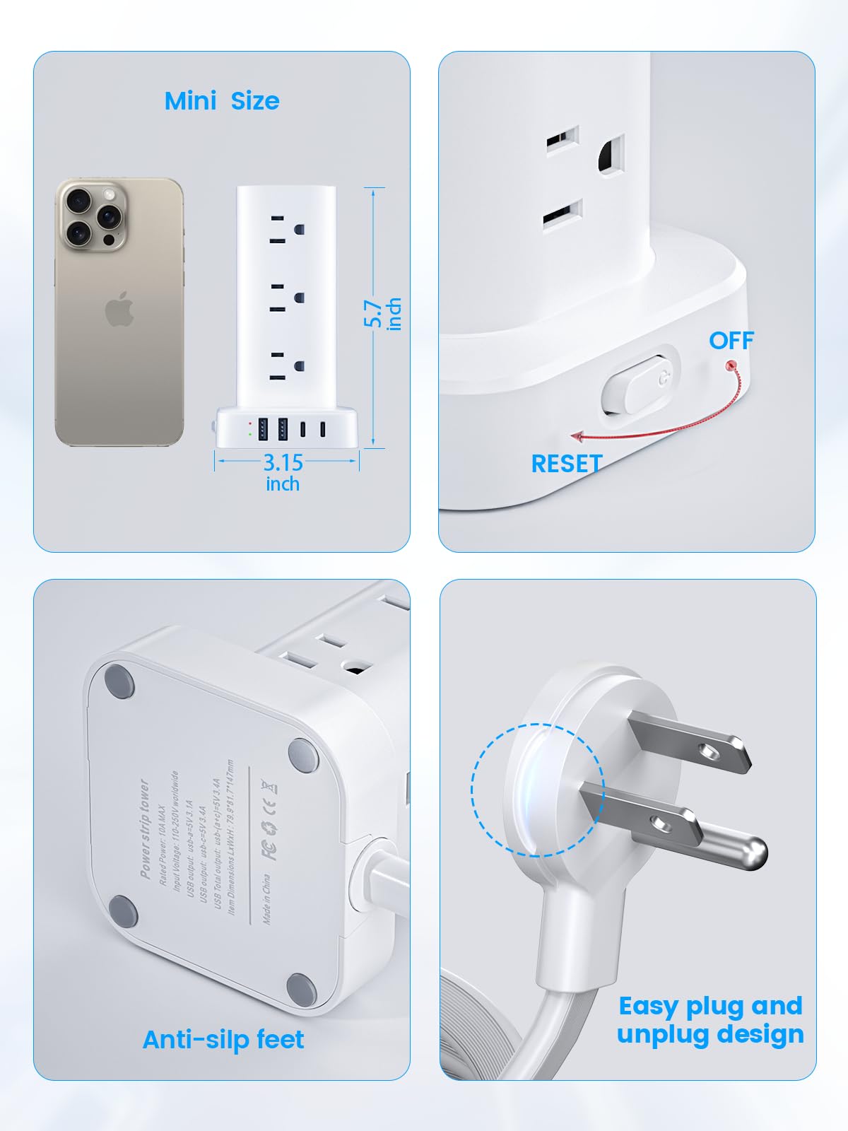Pluackg scale comparison with phone showing compact vertical footprint and accessibility