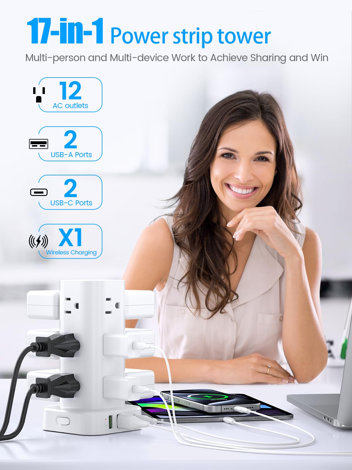 Pluackg wireless pad closeup highlighting 15W charging for faster phone topups