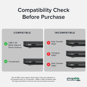 Plugable USB-C with 10Gbps connectivity for fast transfers.