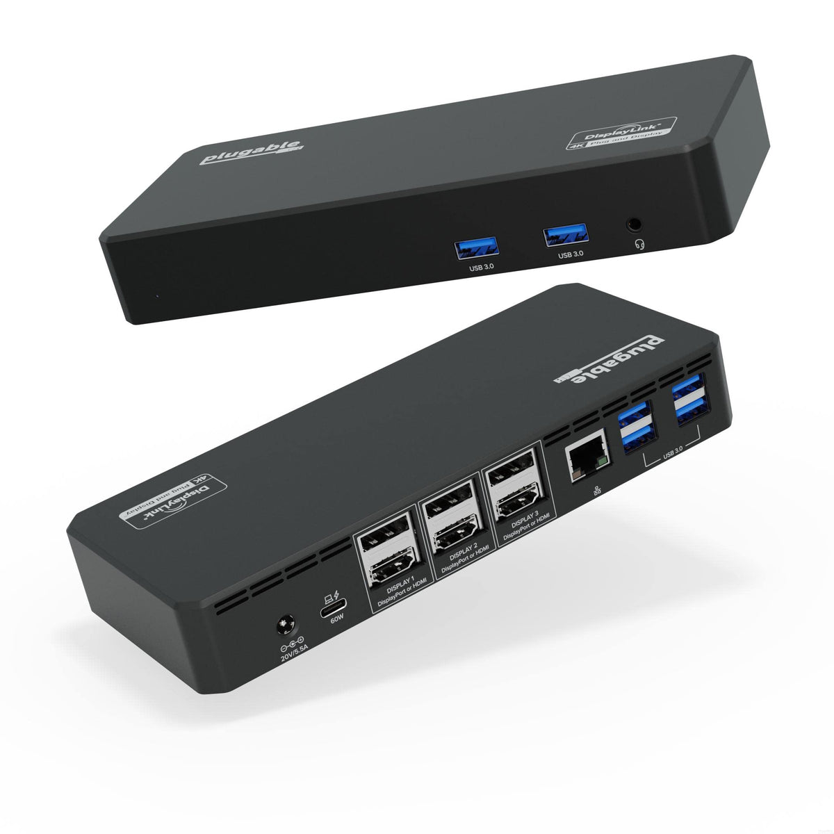 Plugable 12-in-1 docking station connects three 4K displays for multi-monitor productivity