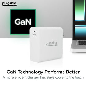 Plugable GaN charger with flip-out plug ready for travel