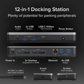 Plugable 60W charging dock powers a laptop while connected