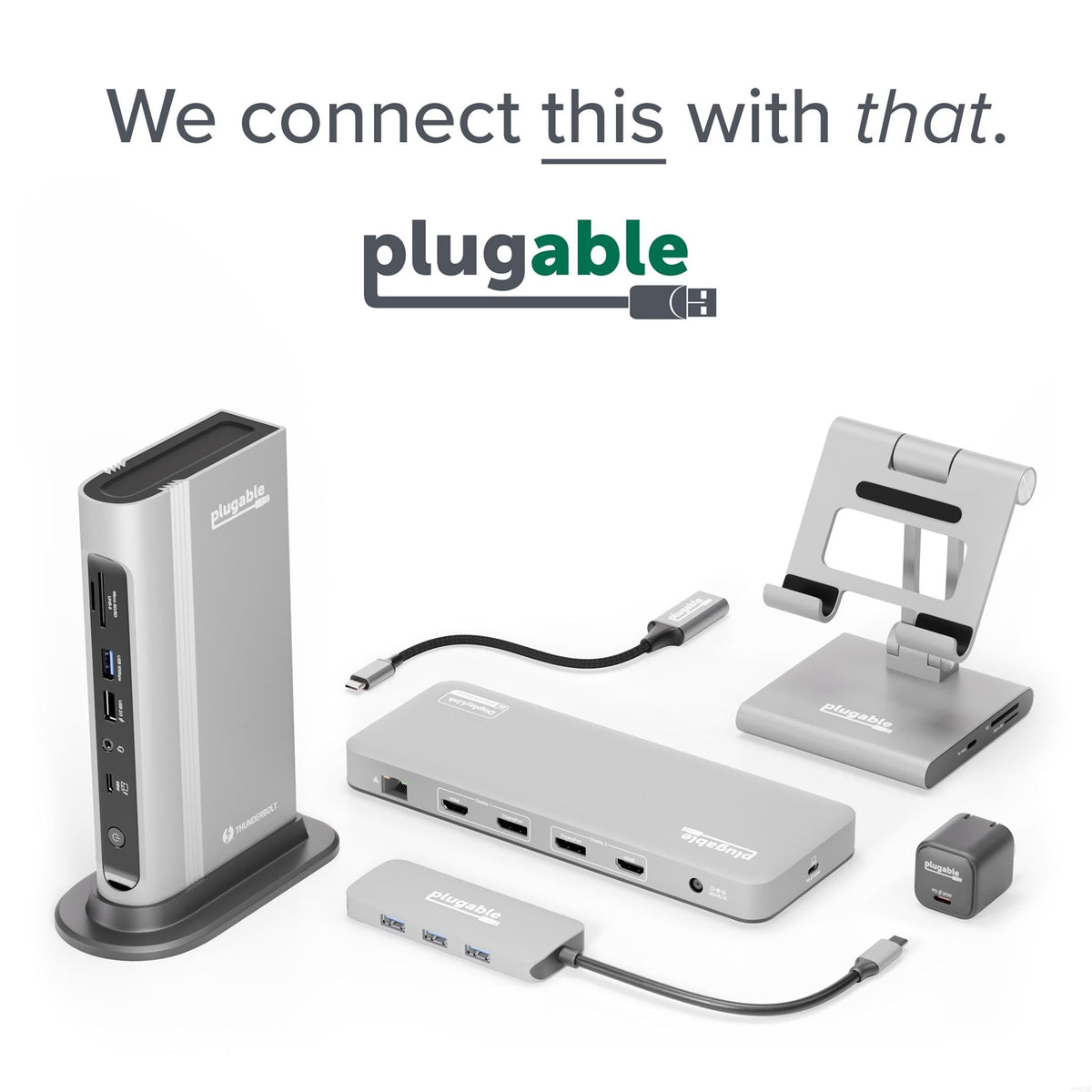 Plugable dock with MacBook compatibility for versatile use