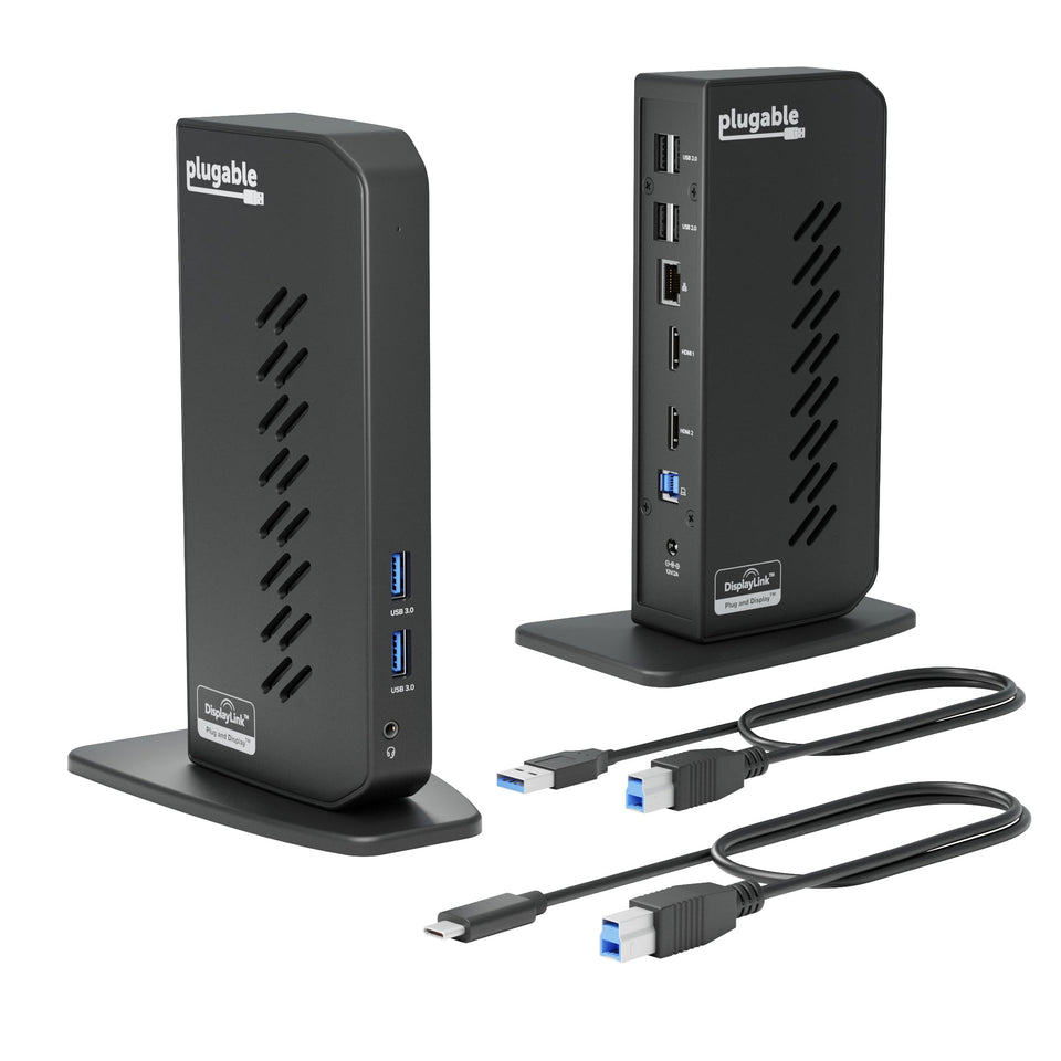 Plugable UD-3900Z dual HDMI dock enables dual-monitor workspace for productivity