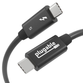 Plugable front packaging showing TBT5-240W1M and features benefit clarity