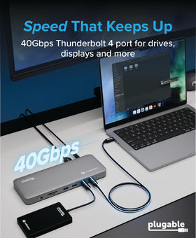 Plugable TBT-UDM downstream Thunderbolt port enabling fast data transfers