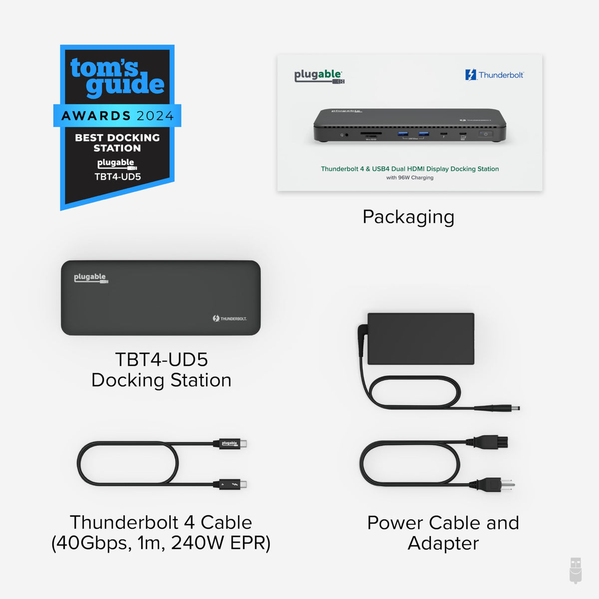 Plugable TBT4-UD5 compatibility ensures seamless Windows and Mac docking