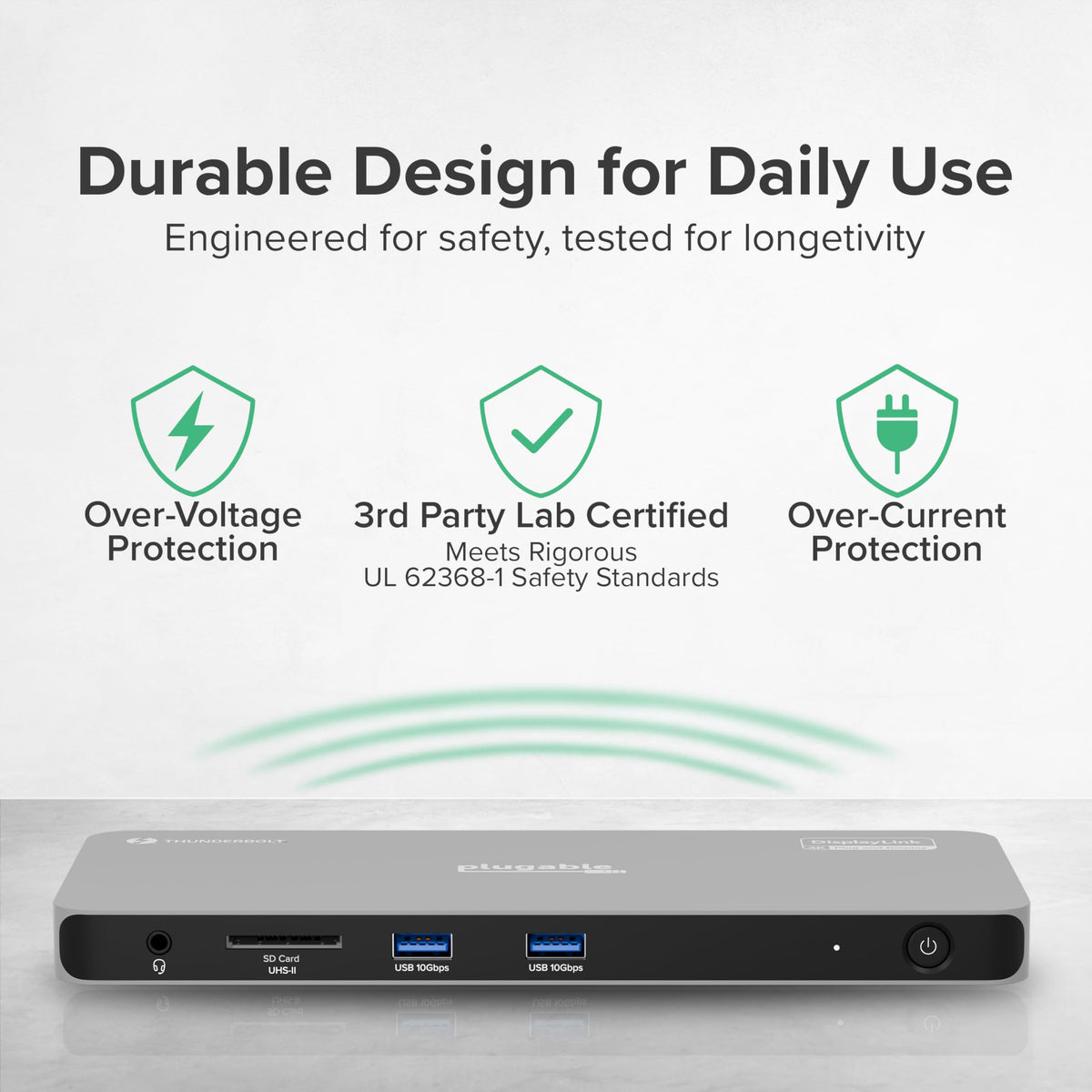 Plugable Thunderbolt 4 Dock includes lifetime support for user confidence.