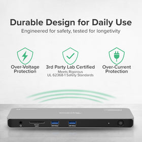 Plugable Thunderbolt 4 Dock includes lifetime support for user confidence.