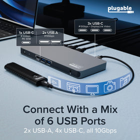 Plugable UD-7400PD 2.5Gbps Ethernet connection for fast network access