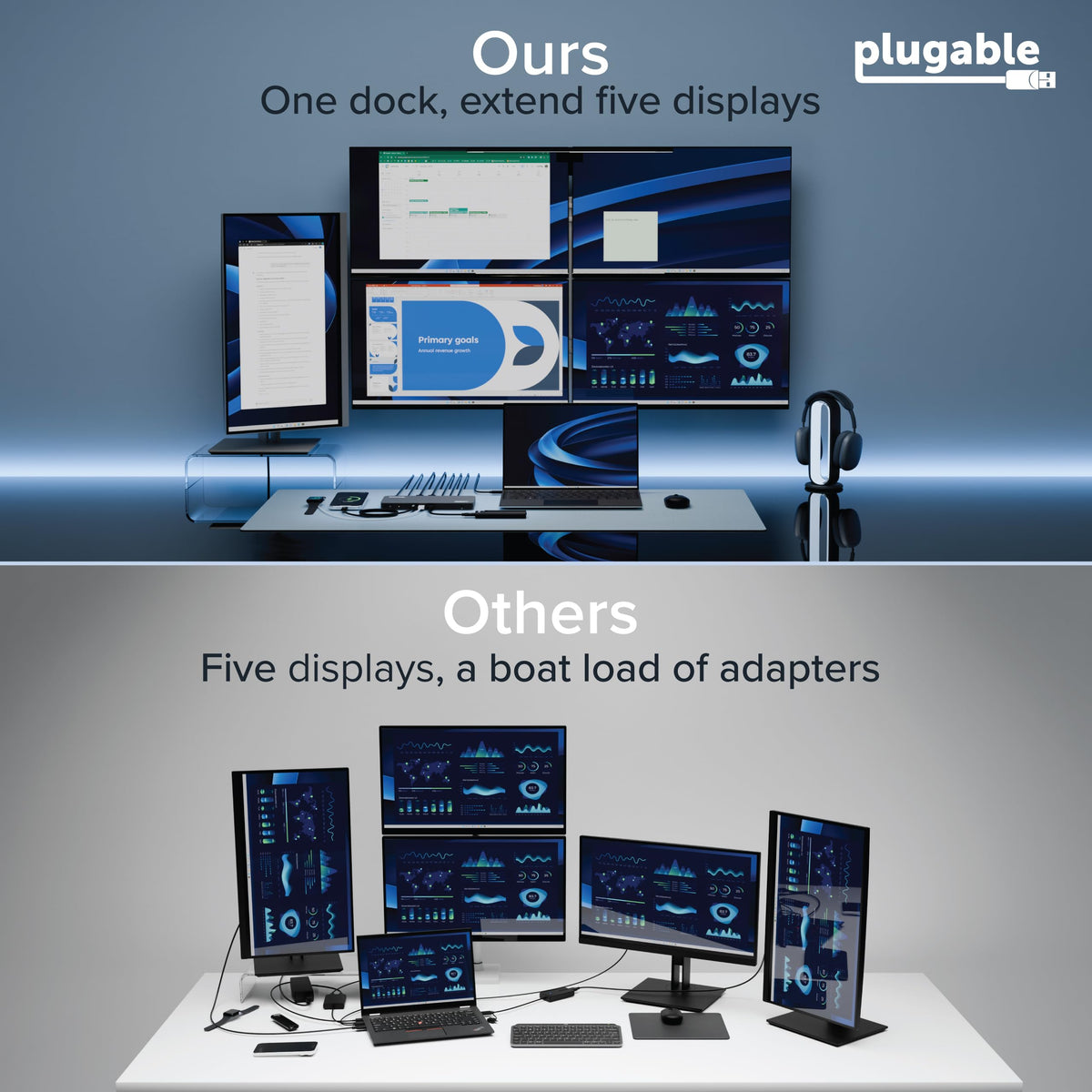 Plugable UD-7400PD ideal home office use with versatile displays