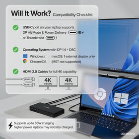 Plugable UD-MSTH2 USB-A 3.0 ports for peripherals