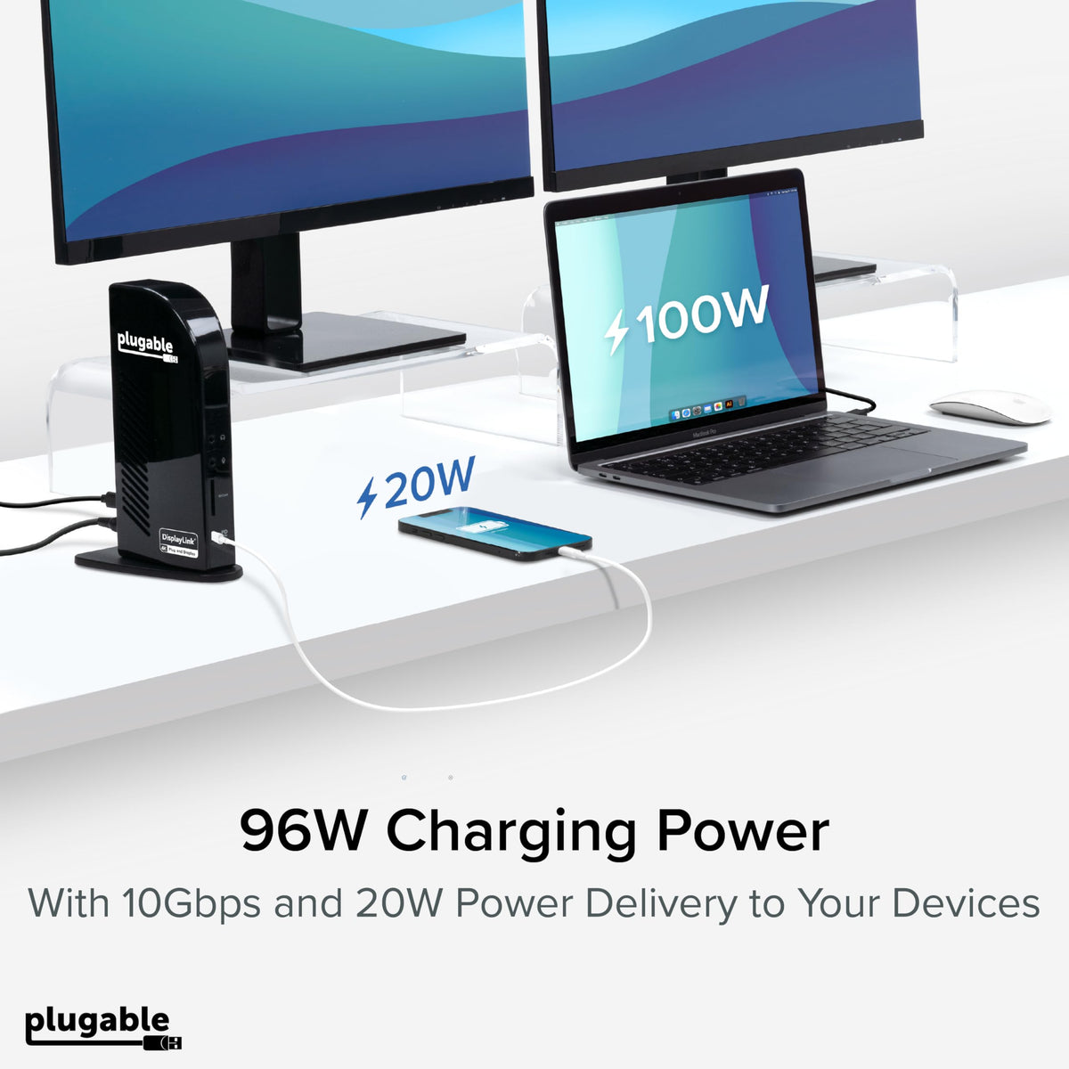 Plugable UD-ULTC4K port panel with USB-C, USB-A, Ethernet