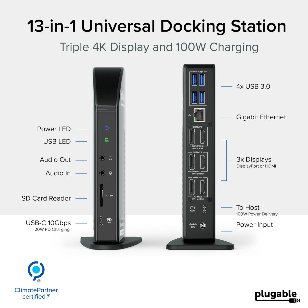 Plugable UD-ULTC4K triple monitor setup enabling multitasking