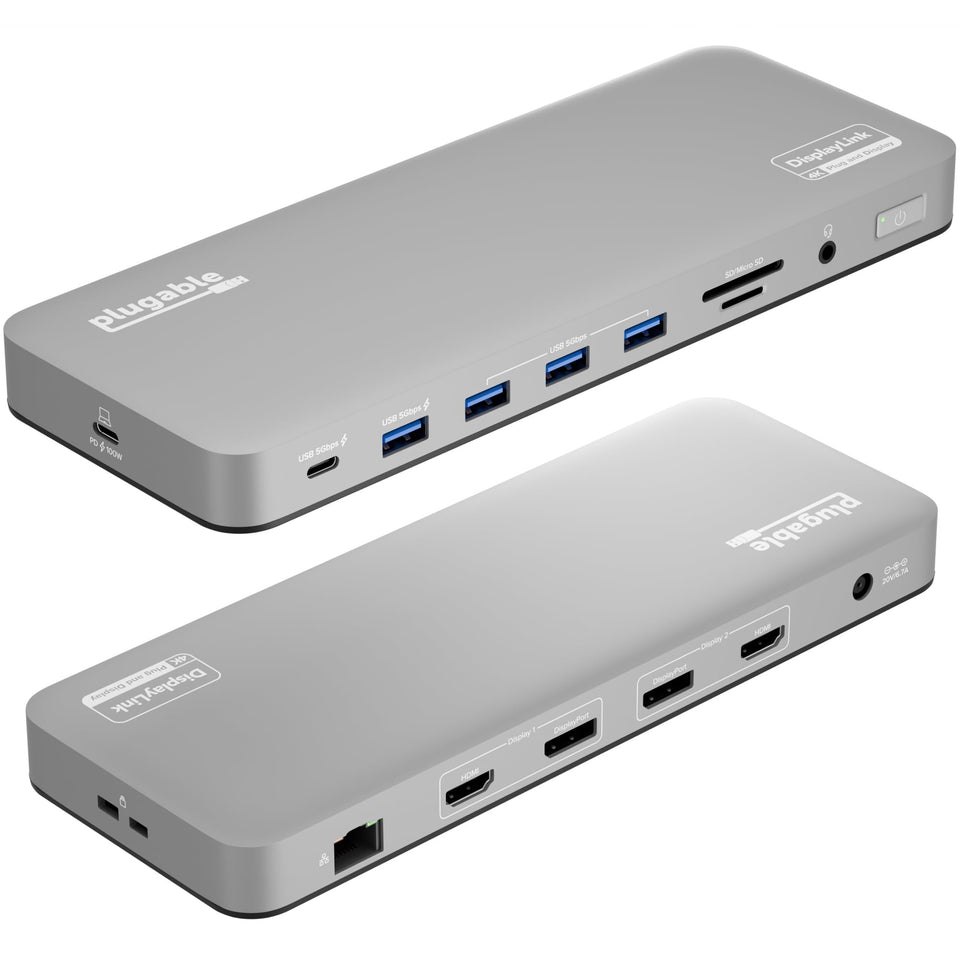 Plugable UD-6950PDH dual 4K 60Hz setup enables two external displays for Mac workstations