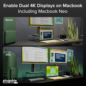 Plugable UD-6950PDH front ports provide quick access for charging and data transfer