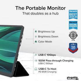 Plugable USB-C hub with two 10Gbps ports.