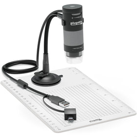 Plugable USB digital microscope front view for quick inspection tasks