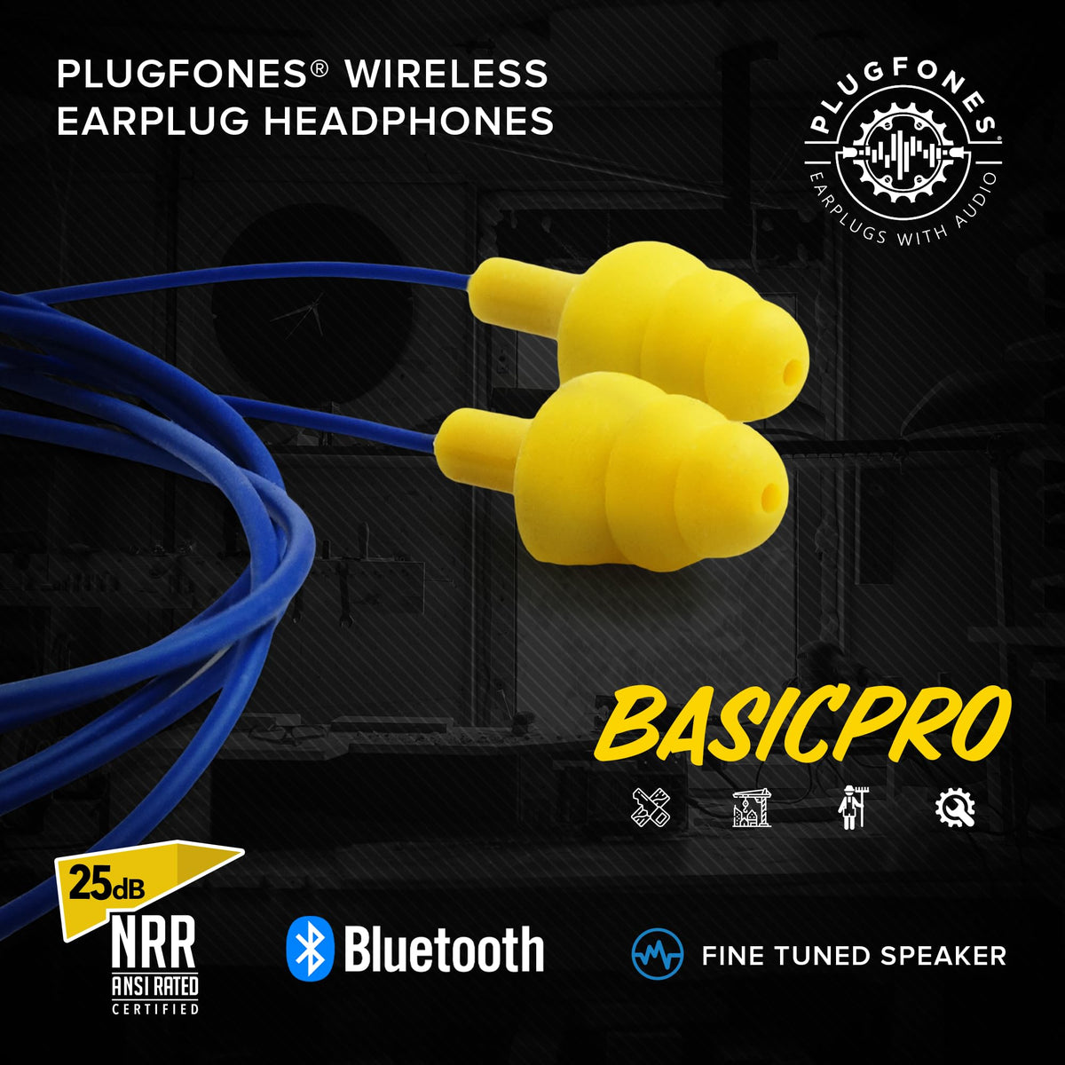 Plugfones inline control and IsoTalk mic showing easy call control in noisy places