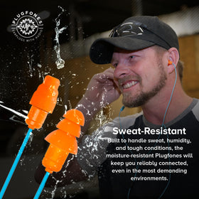 Plugfones Guardian noise isolation demonstration for clear audio in noisy environments
