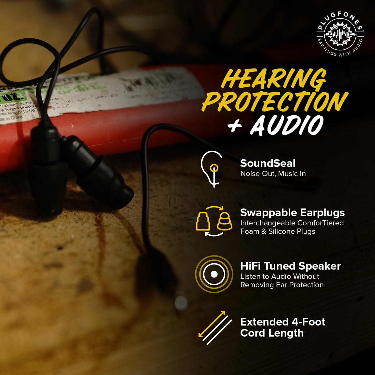 Guardian silicone tips ensure a clean, adjustable fit for varied ears.