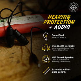Guardian silicone tips ensure a clean, adjustable fit for varied ears.