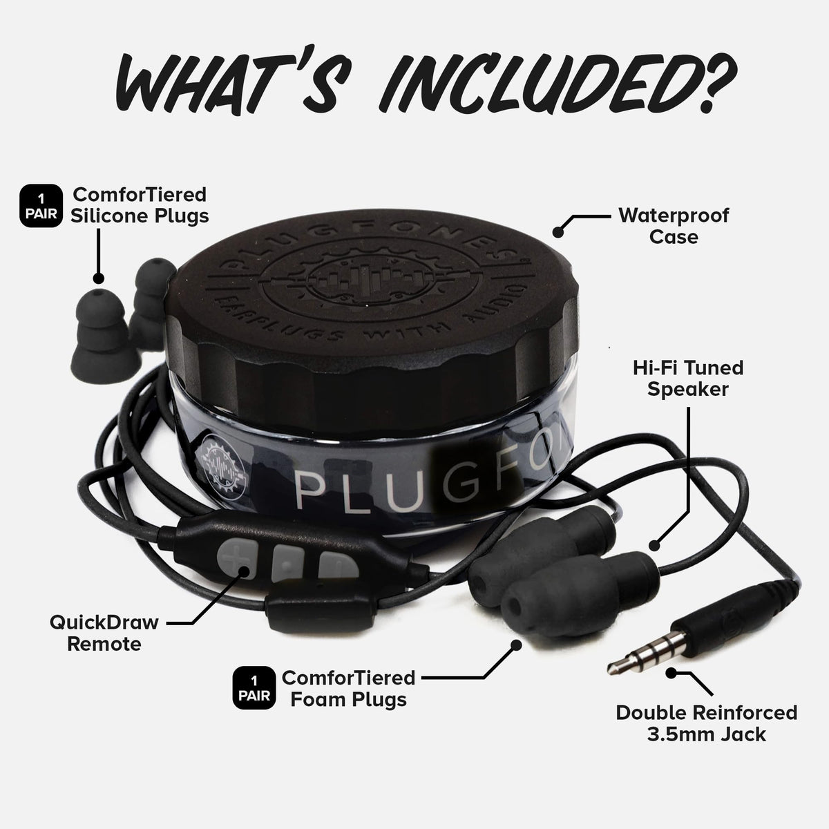 Silicone plug option on Guardian Plus for a softer wear
