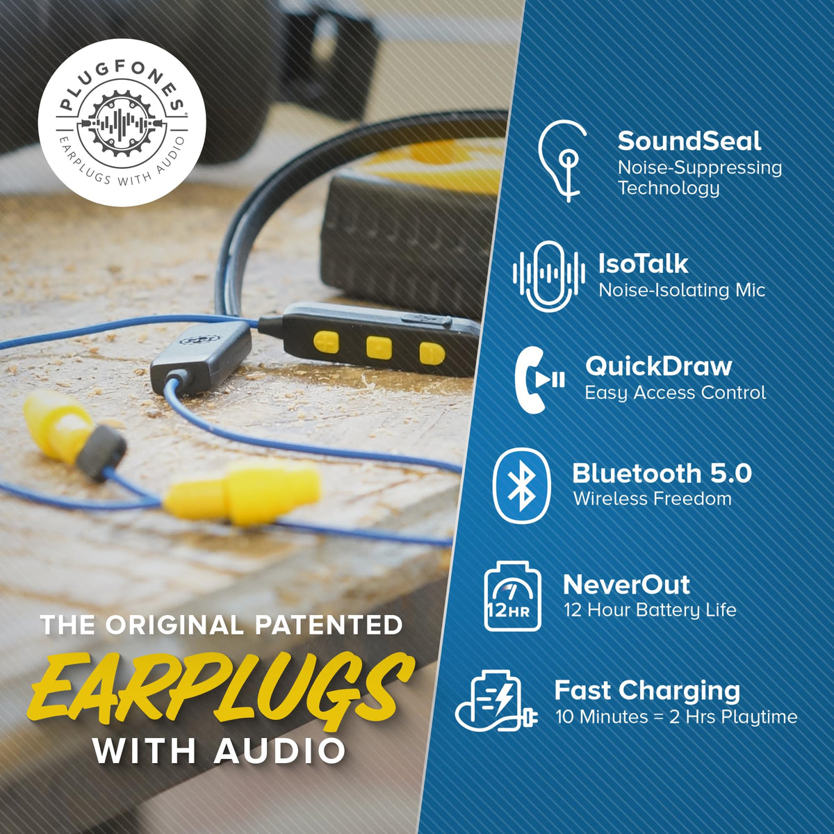 Plugfones Liberate 2.0 IsoTalk mic for clearer calls with less background noise