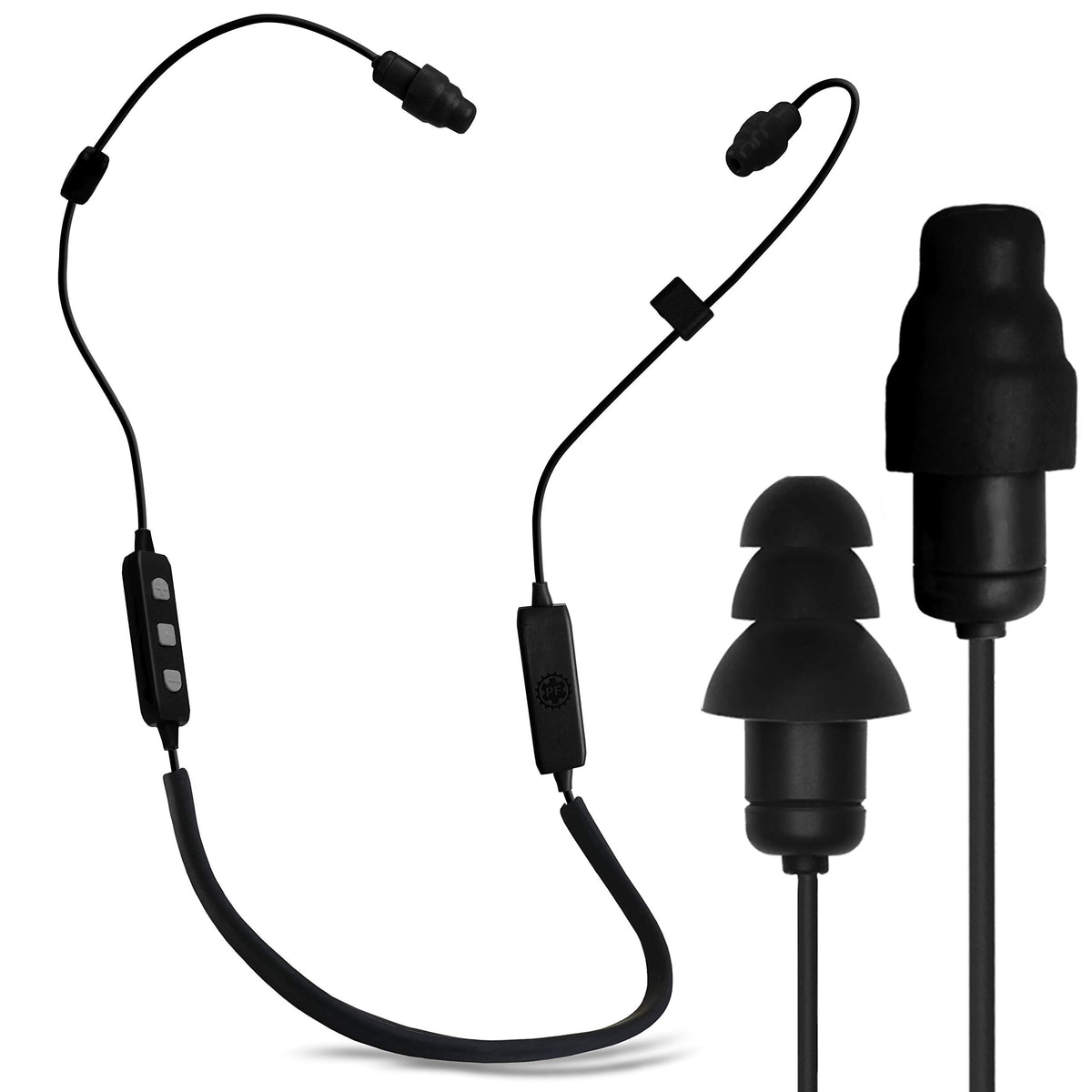 Plugfones Liberate 2.0 noise-reduction earbuds for quiet listening in busy spaces.