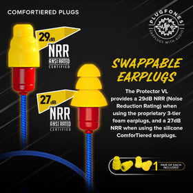 Limited volume design illustrating volume below 82 dB for safety.