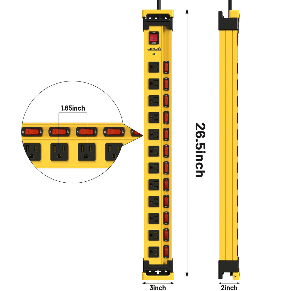 Plug'n heavy-duty metal housing conveys durability for shop environments.