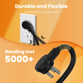 Plug'n 2100J surge protection guards devices during voltage spikes