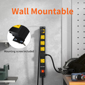 Plug'n power strip with durable metal housing for sturdy, long-lasting use.