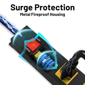 Plug'n wall-mount design helps keep workspaces organized and cables off the floor.