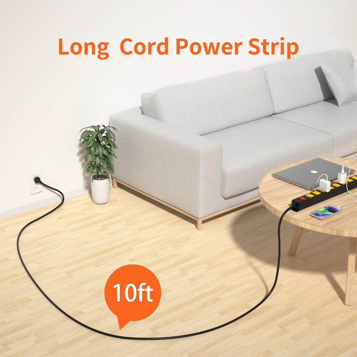 Plug'n side profile highlighting slim metal housing and durable construction benefit