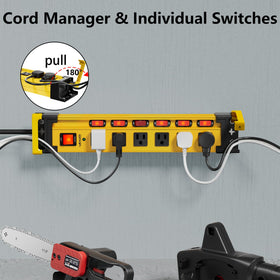 Plug'n recessed individual switches closeup preventing accidental toggles and saving space