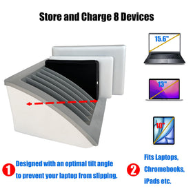 Plugsharge compact design saves desk space in shared environments.